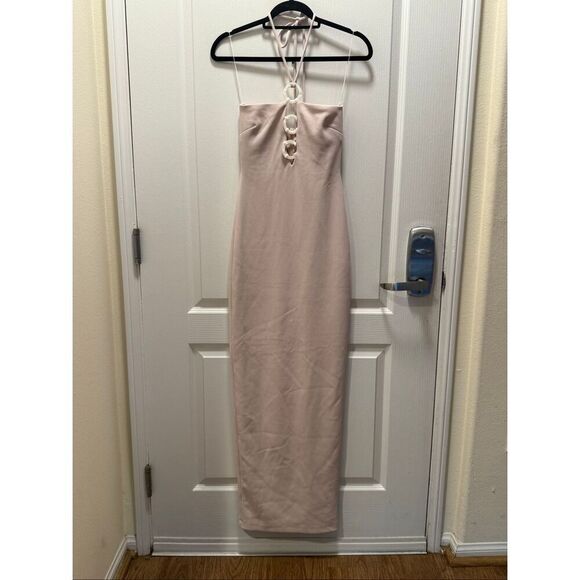 Rumer The Label Majorca Bandeau Maxi Dress halter straps Nude size S NWT $489 - Picture 6 of 10